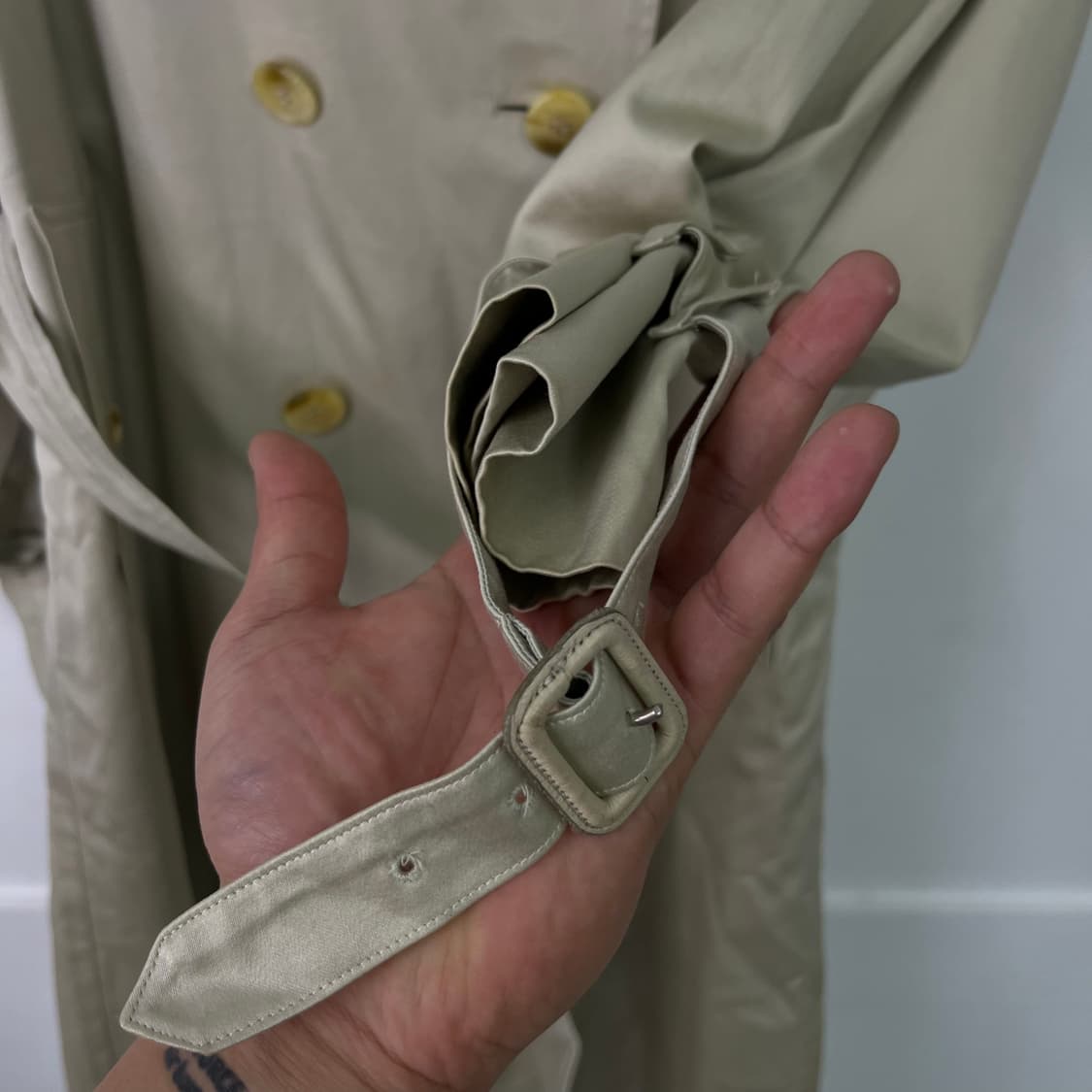 100 버버리 빈티지 벨티드 트렌치 코트 상품이미지6