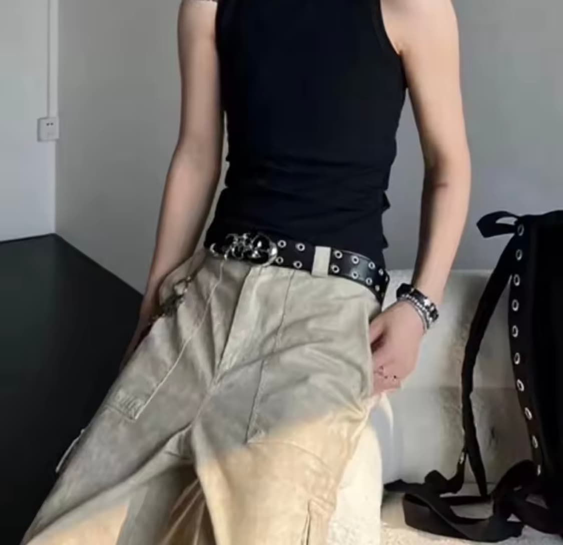 Y2k Steel Eyelet Belt 상품이미지3