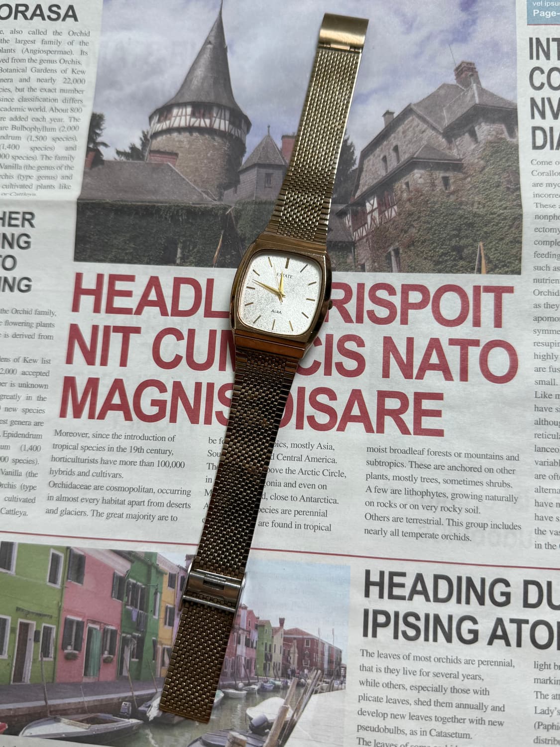 세이코 Seiko ALBA Estate 쿼츠 스퀘어 프로스티드 다이얼  상품이미지2