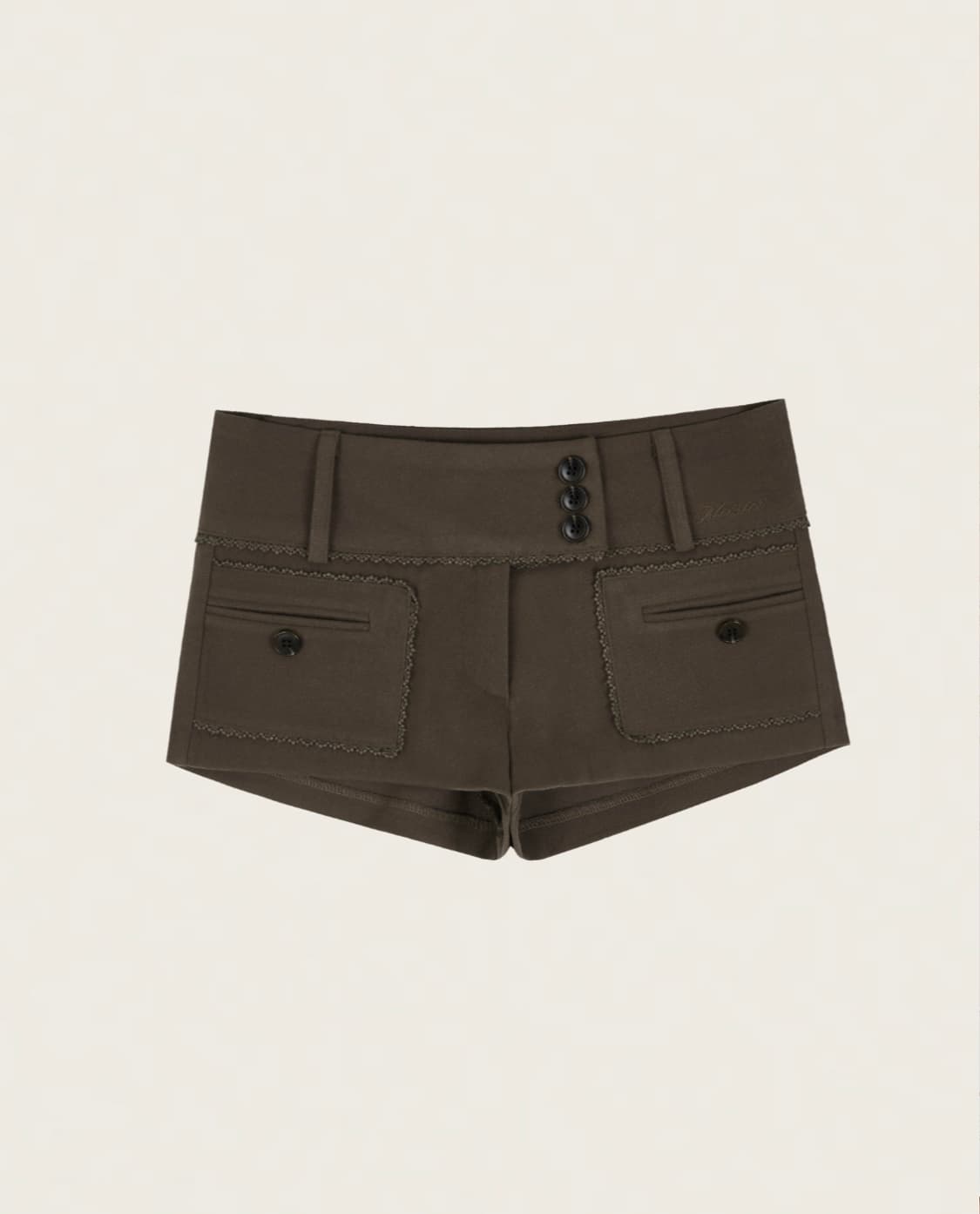 클리시어 three button shorts brown 쓰리버트쇼츠브라운 상품이미지1