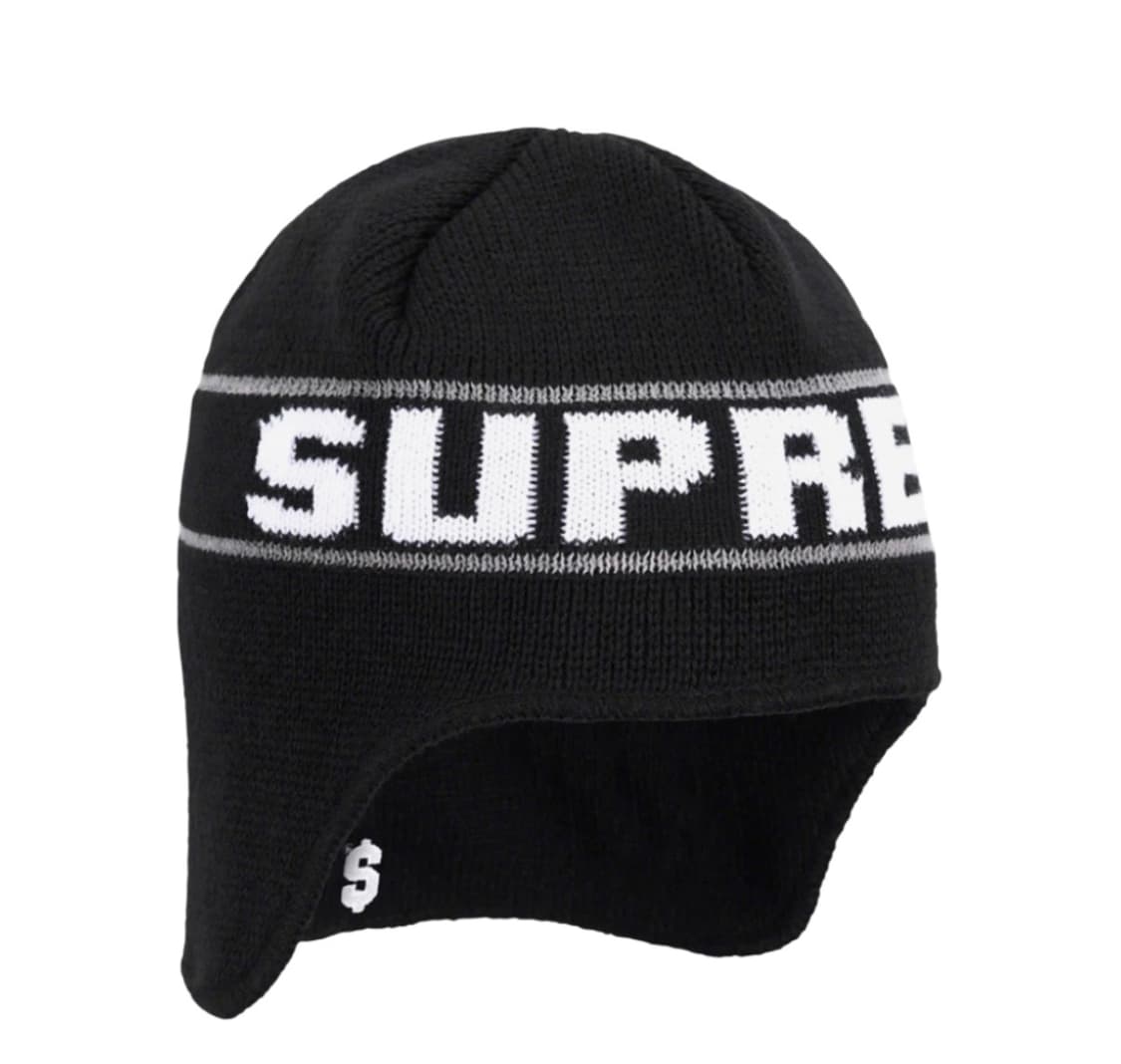 Supreme Earflap Beanie Black 23fw / 슈프림 상품이미지1