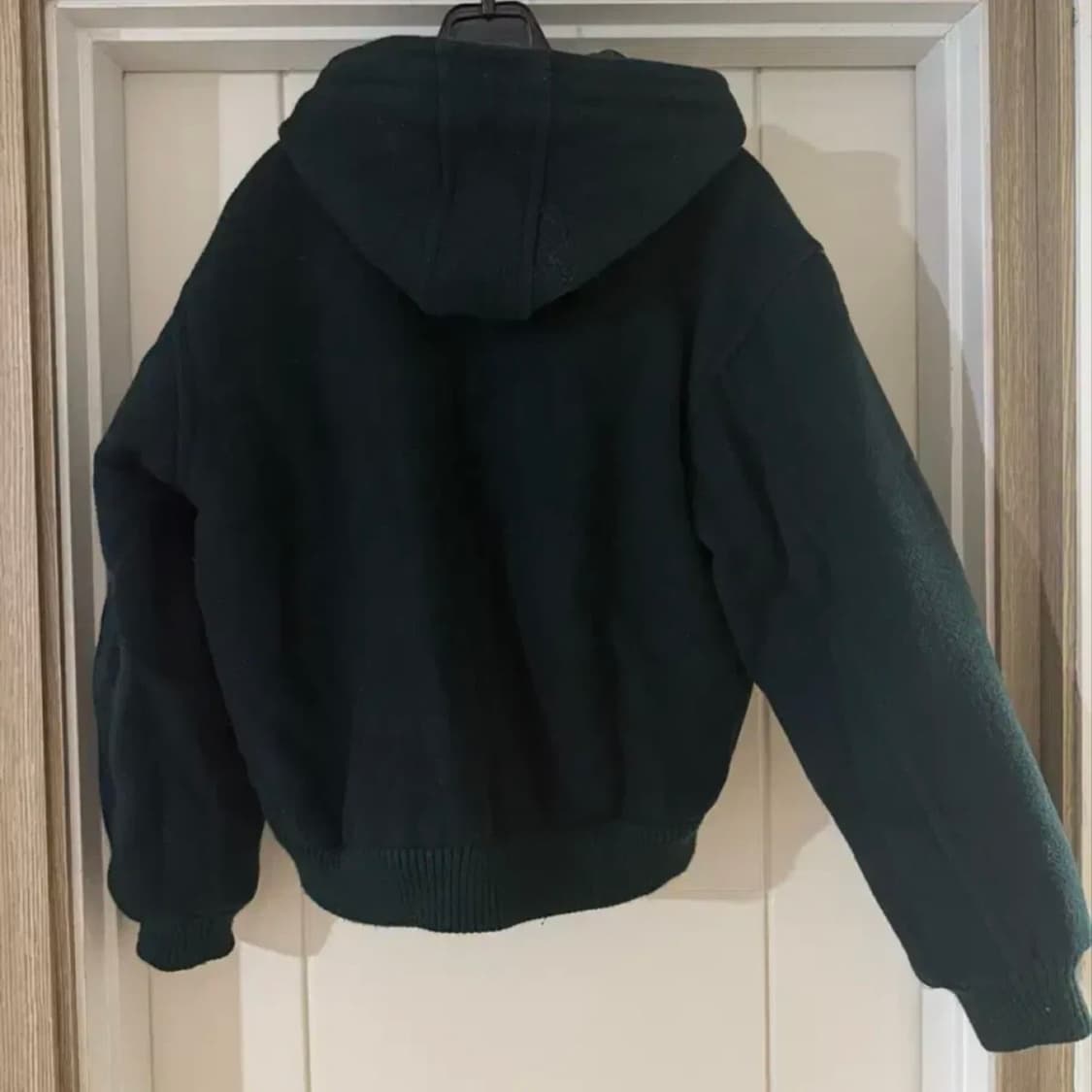 빈티지 Port land 포트랜드 울 그린 후드 숏 코트 상품이미지3