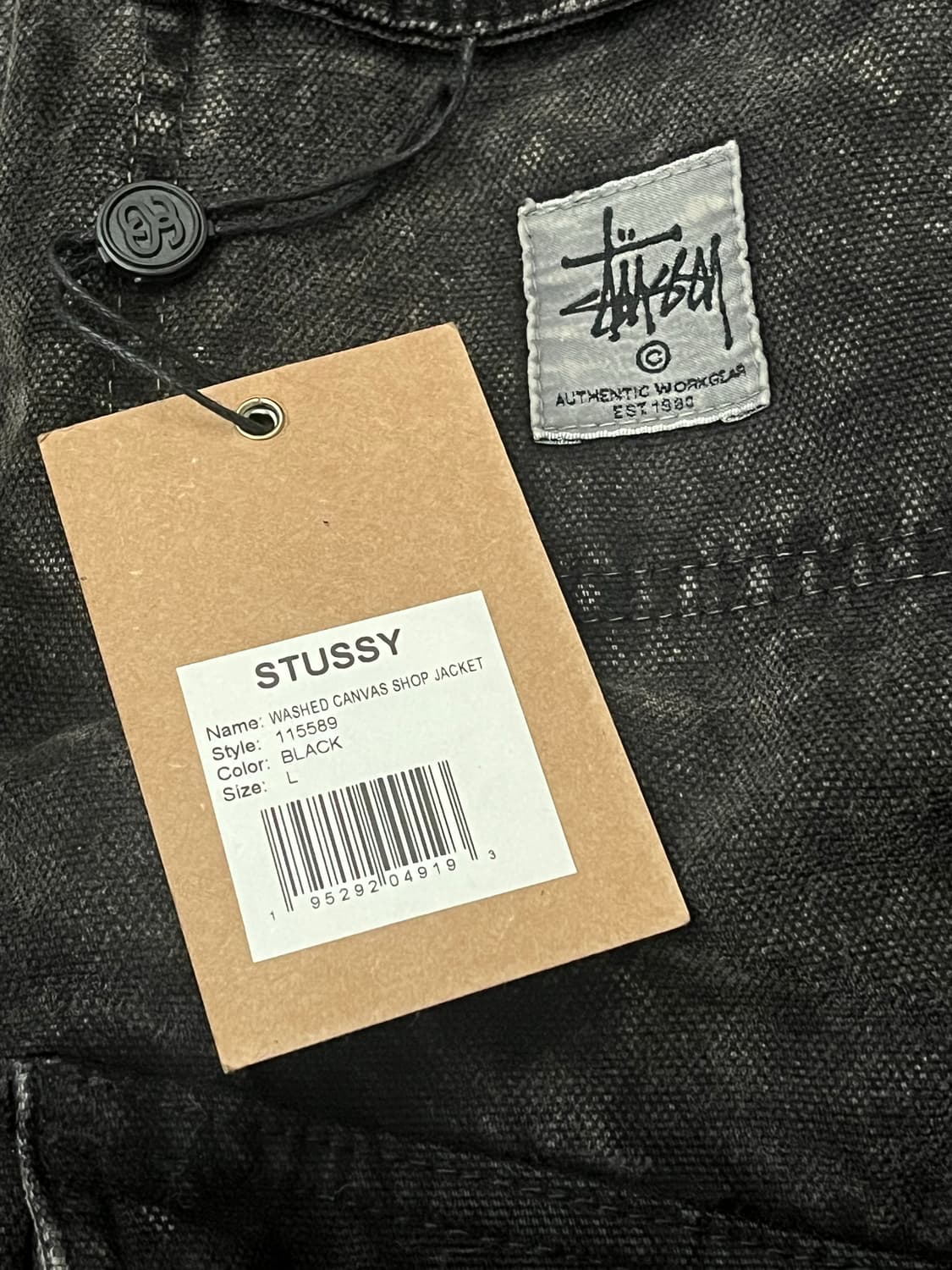 스투시 워시드 캔버스 자켓 L (워크자켓) 택보유 상품이미지4