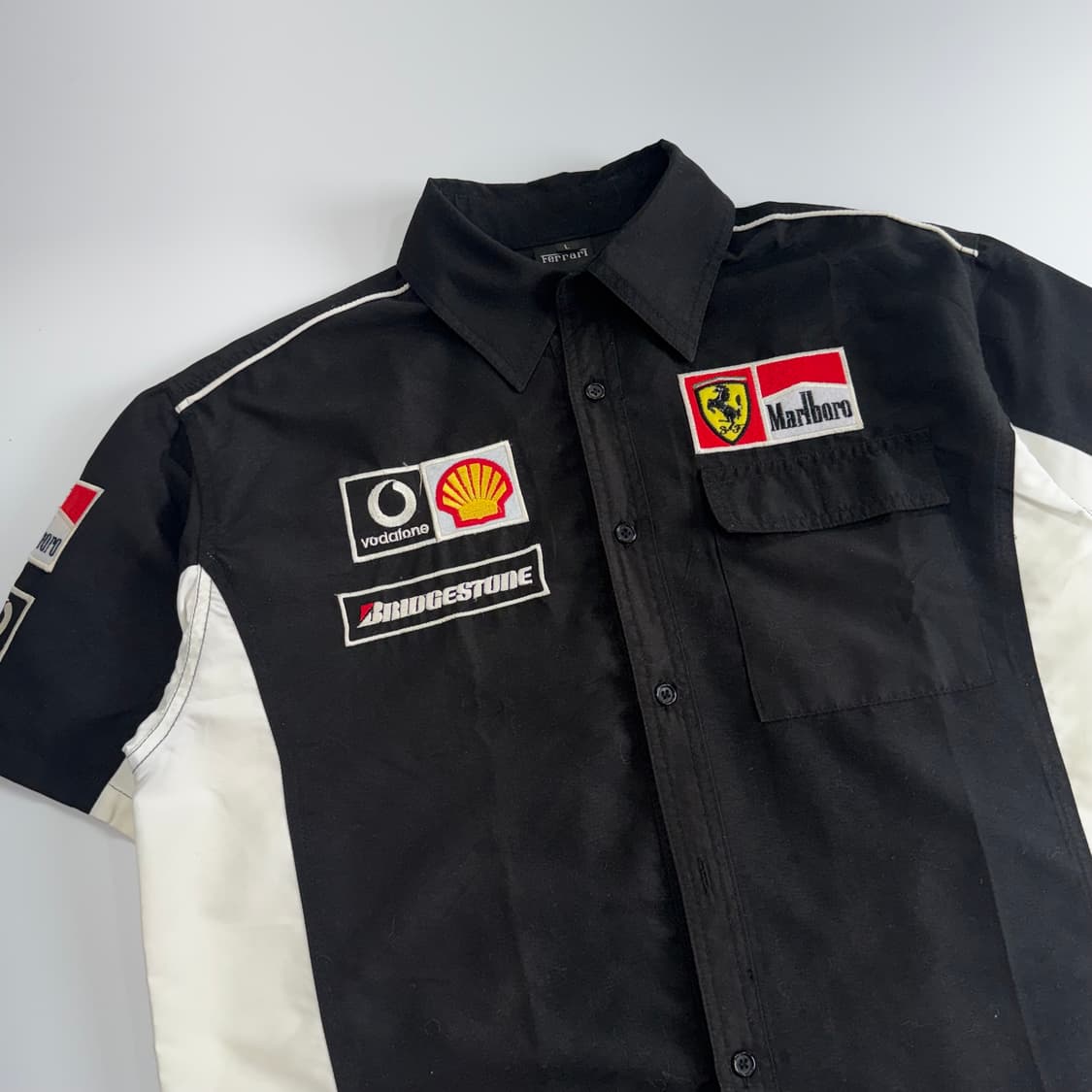 Ferrari 페라리 레이싱 블랙 배색 반팔 유니폼 상품이미지4