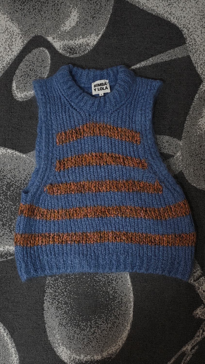 빔바이롤라 Bimba y Lola 블루 스트라이프 니트 베스트 55 상품이미지3