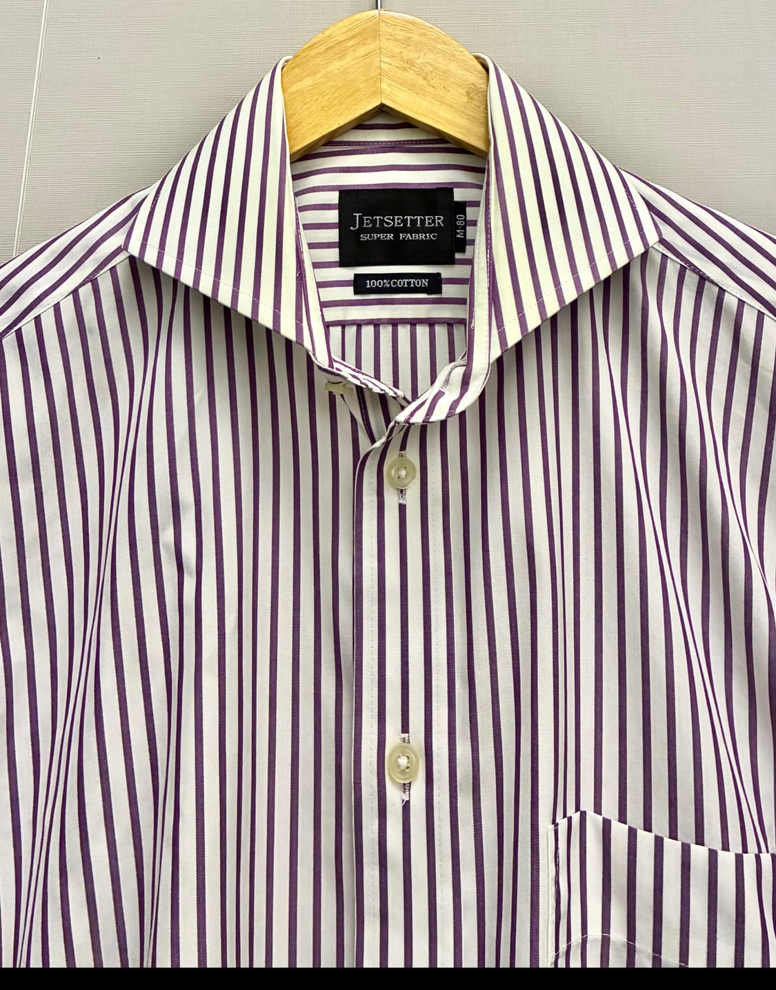 (S~M)JETSETTER 젯세터 스트라이프 와이드카라 드레스셔츠 by 상품이미지3