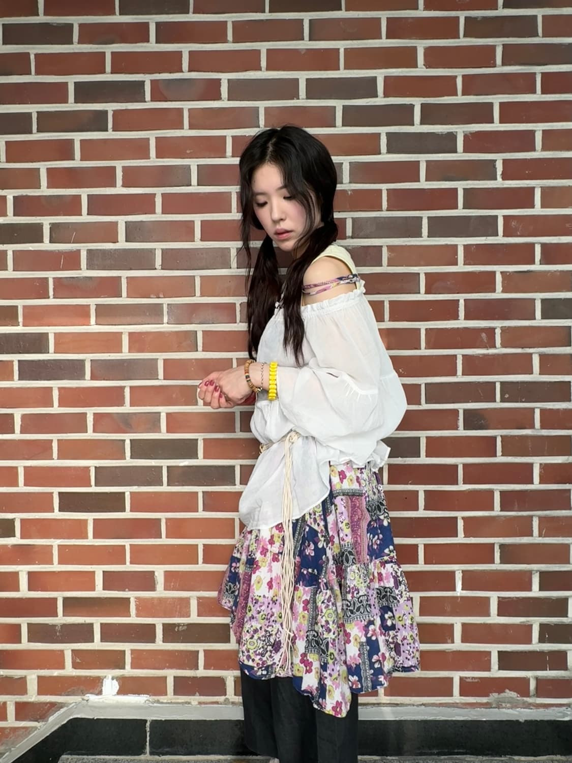 목장 소녀 히피 빈티지 코지세트 4pcs 상품이미지8