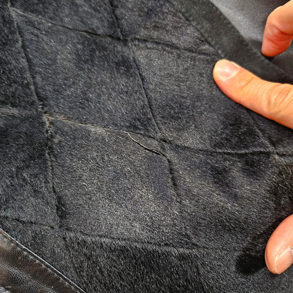 헨드메이드 램스킨 니트 레이어드 다이아몬드 스웨이드 양가죽자켓 상품이미지10