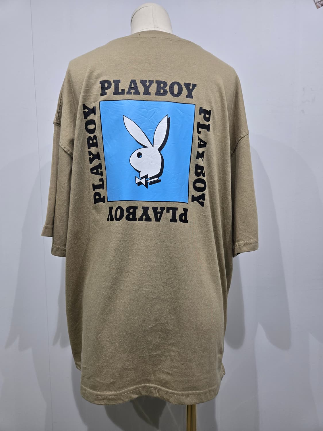 플레이보이 카키색 반팔 티셔츠 상품이미지2