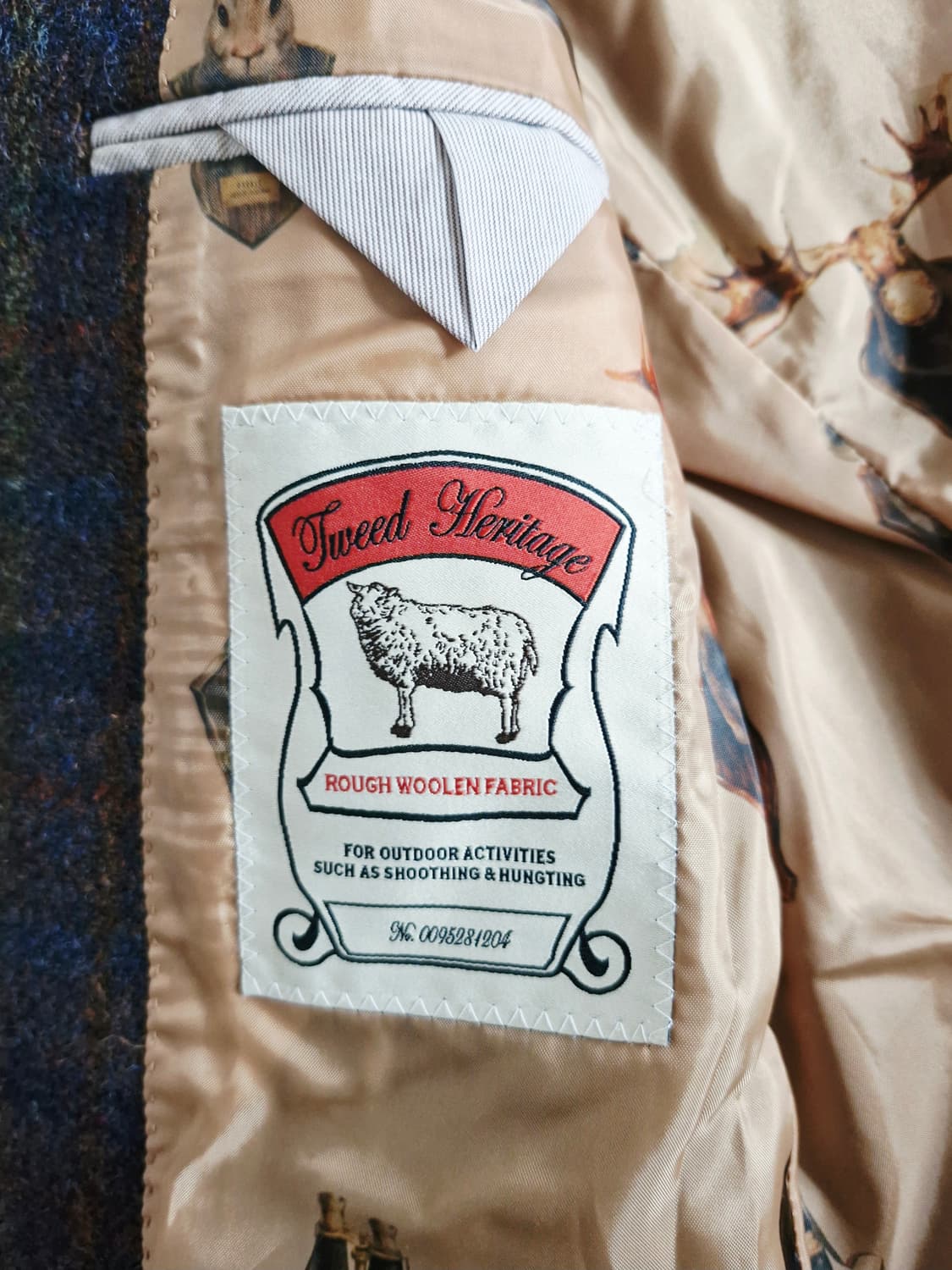 커스텀멜로우 체크 해리스 트위드 자켓  상품이미지4