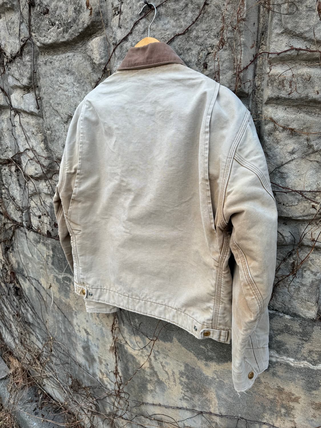 90s 칼하트 빈티지 j01 브라운 하드페이딩 디트로이트 워크 자켓 상품이미지4