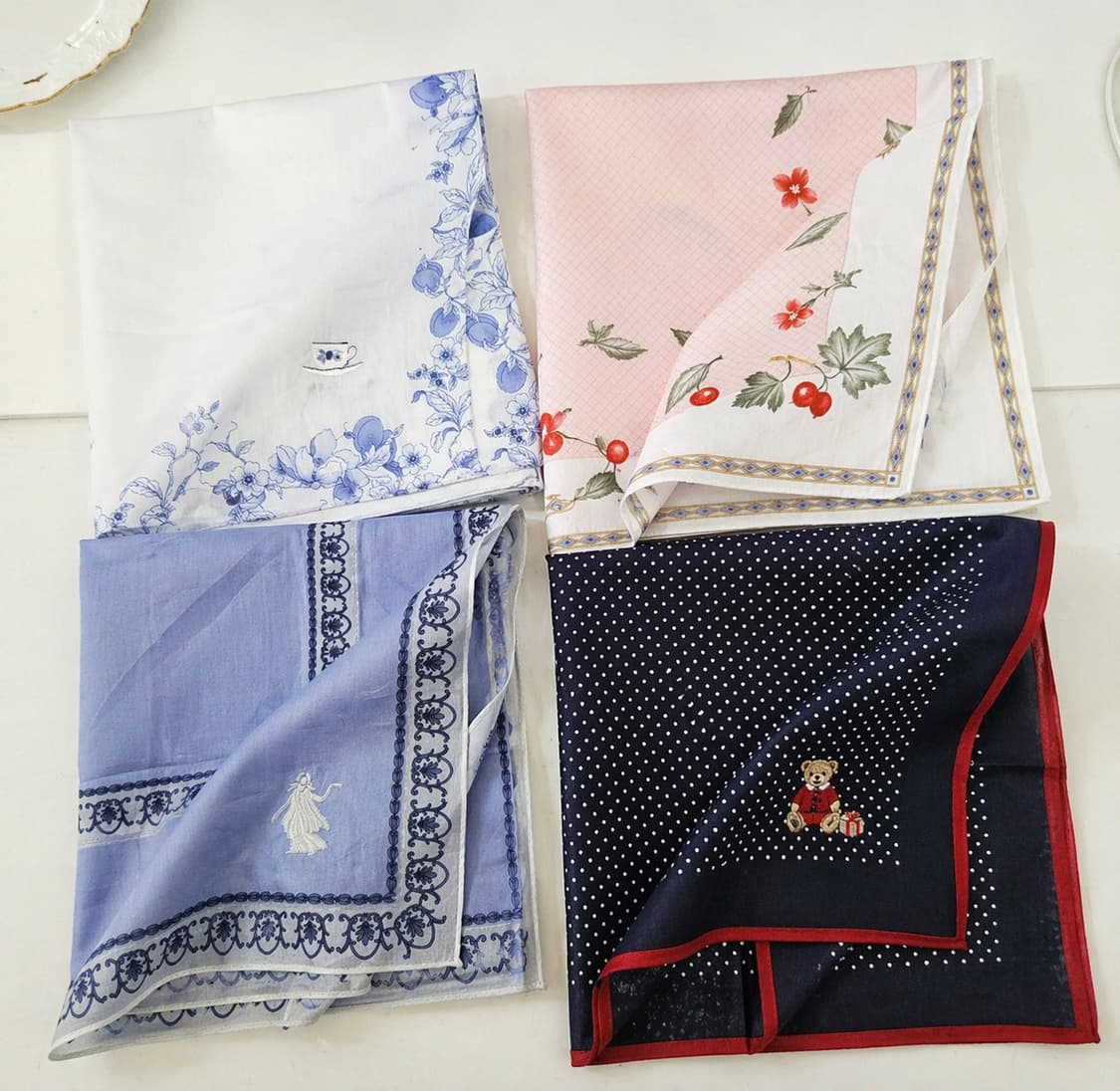 웨지우드(WEDGWOOD) 손수건 4장 일괄판매 상품이미지1