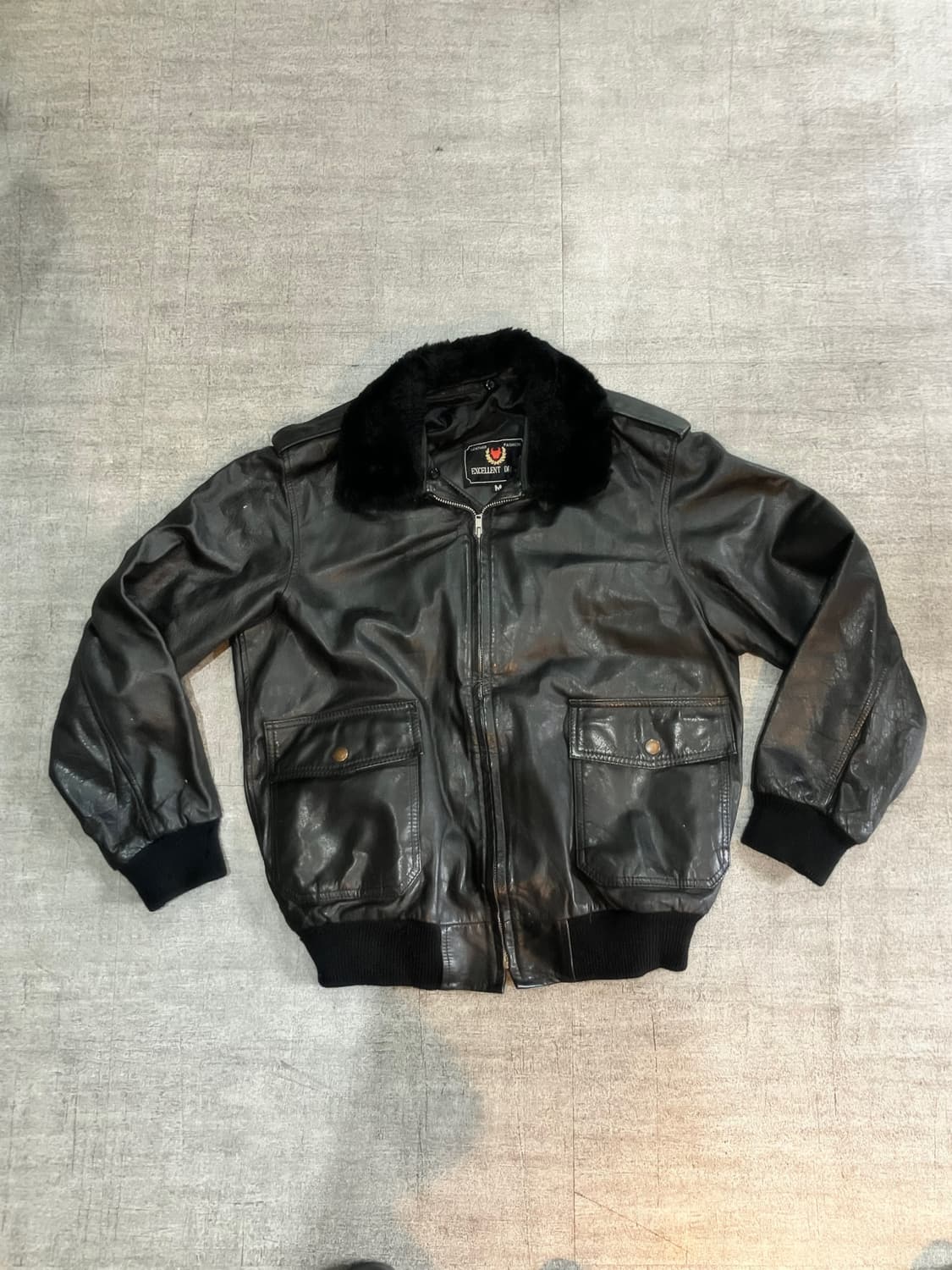 일본빈티지 Excellent design 이탈리아 미항공 퍼레더자켓 상품이미지1