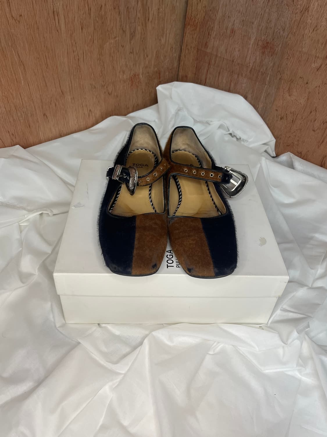 토가 풀라 카우헤어 T-스트랩 메리제인 슈즈 상품이미지2