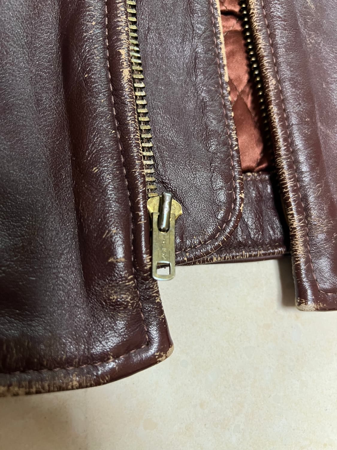 70s Walter Dyer 싱글 레더 자켓 (42) 상품이미지6