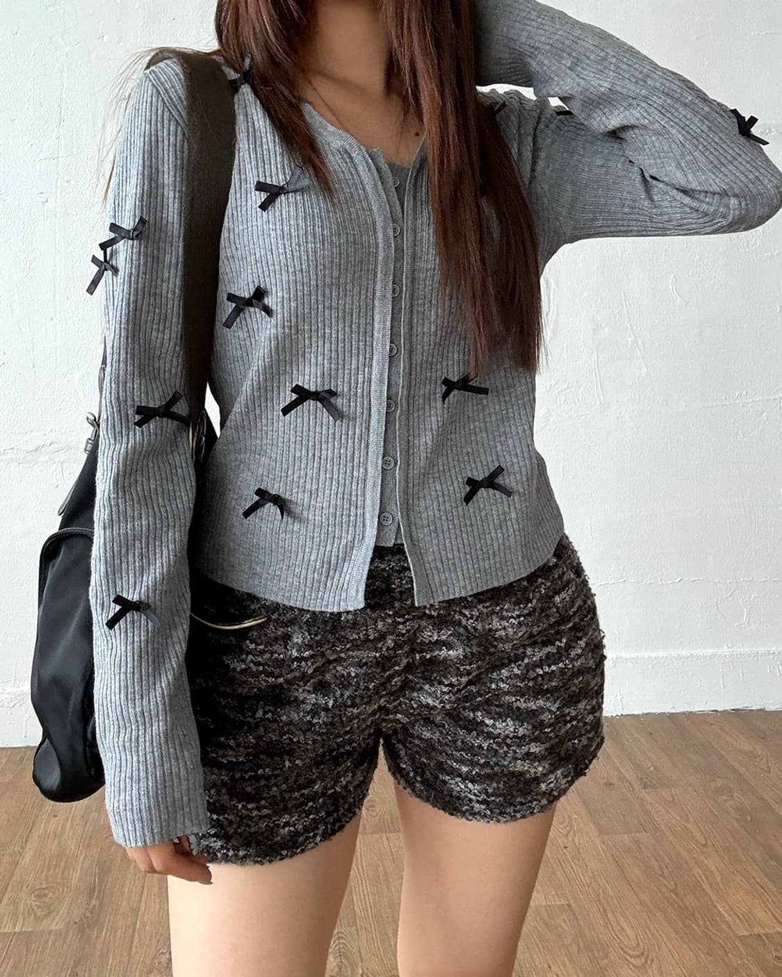 Gray fur mini pants 상품이미지3
