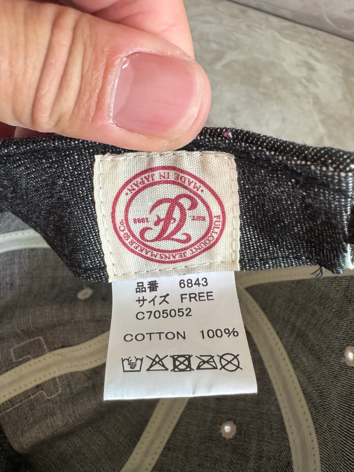 풀카운트 데님 볼캡 블랙 상품이미지5