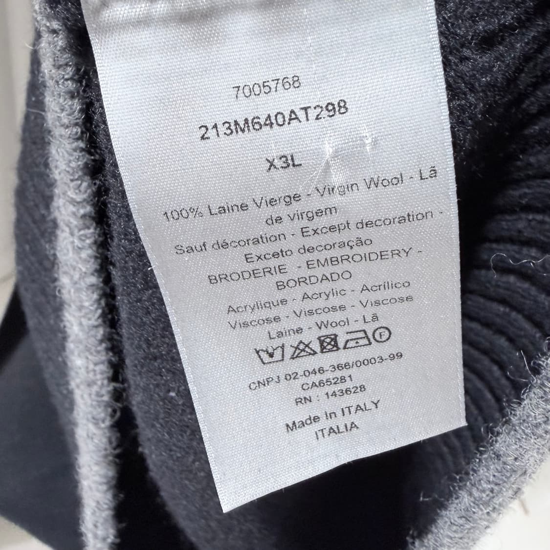 ( A+ / 3XL ) 디올 크리스찬 디올 아뜰리에 니트 스웨터 블랙 상품이미지6