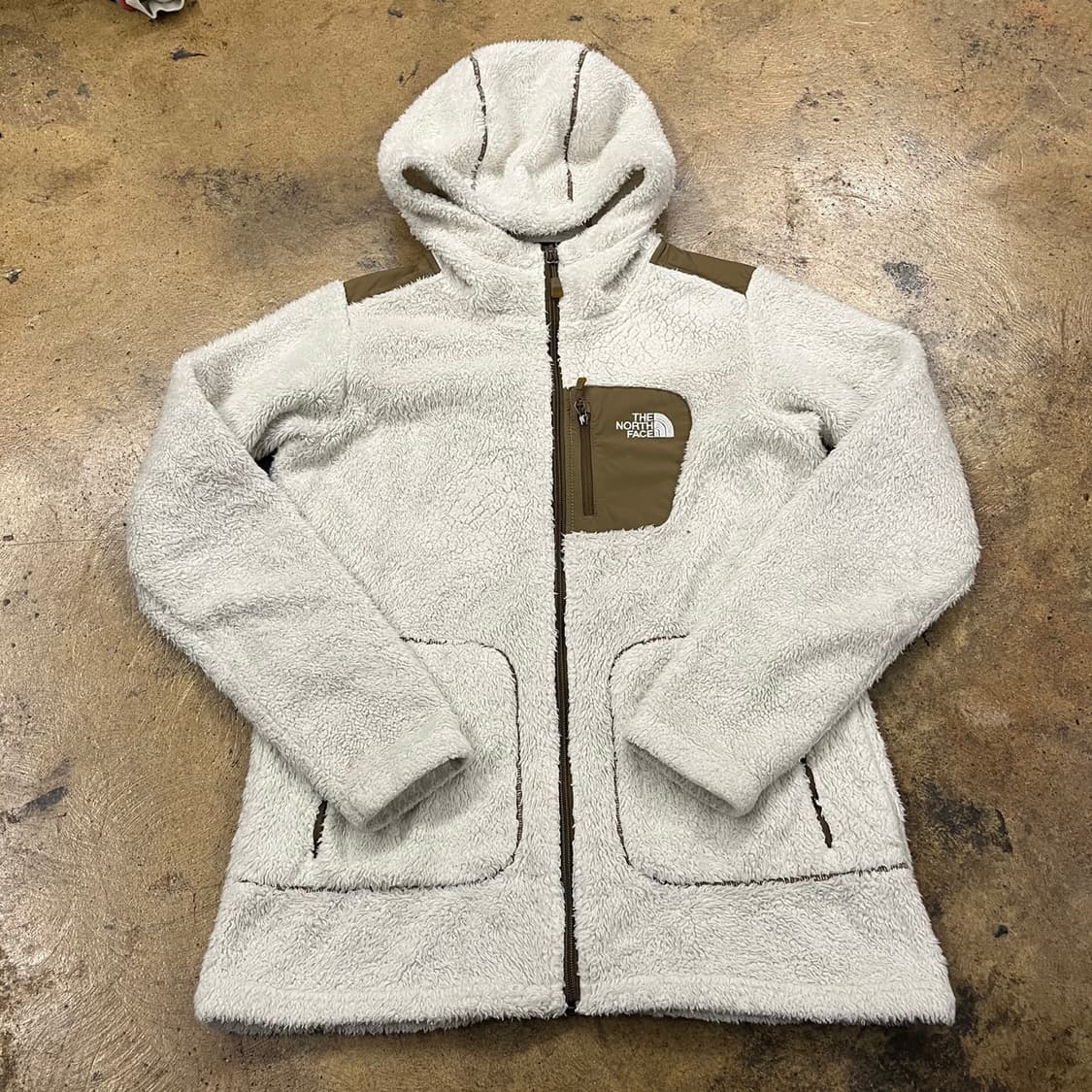 [정품/M] 노스페이스 후리스 후드집업 아이보리 b10 상품이미지2