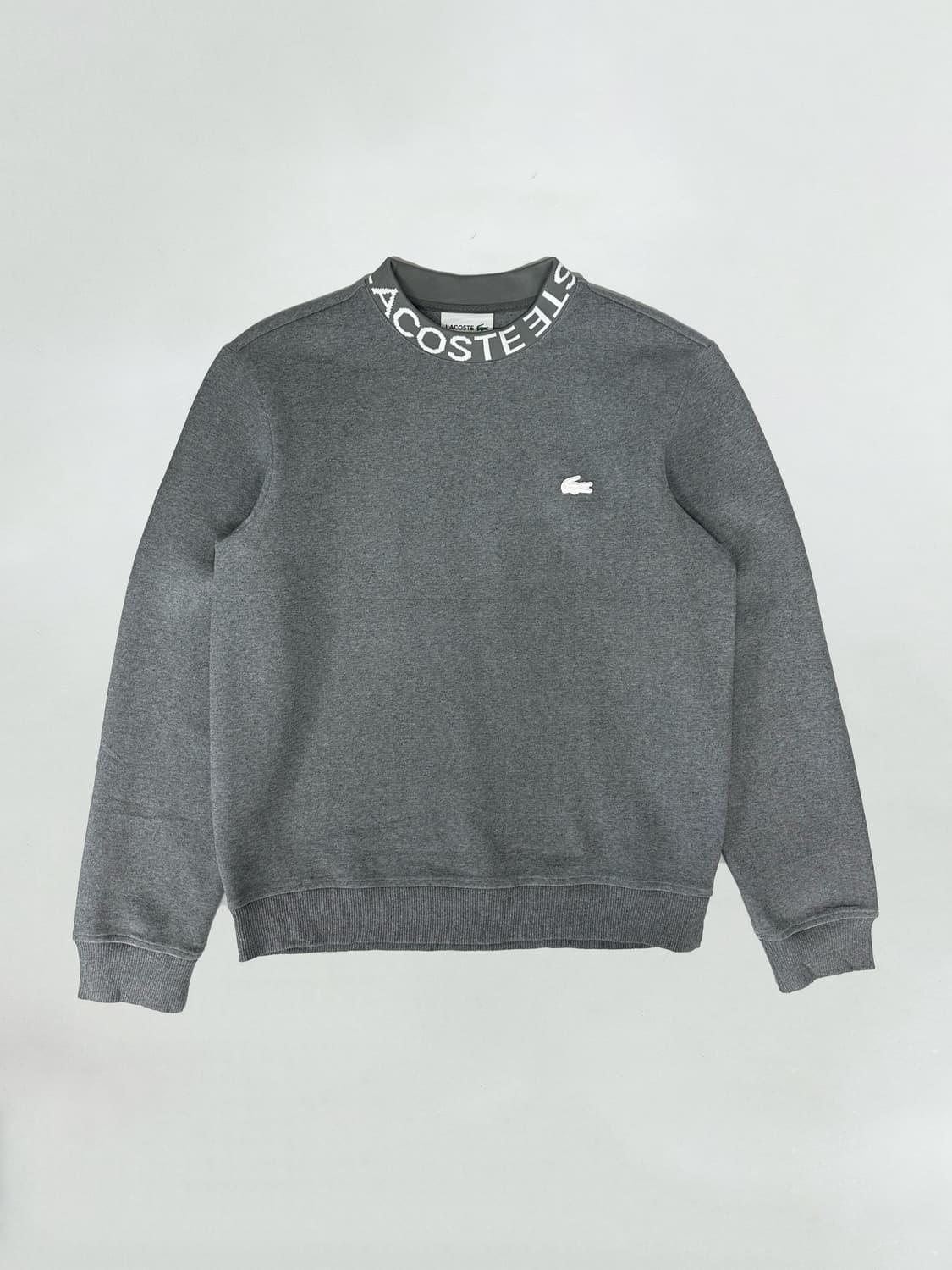 라코스테 레터링넥 로고 맨투맨 상품이미지1