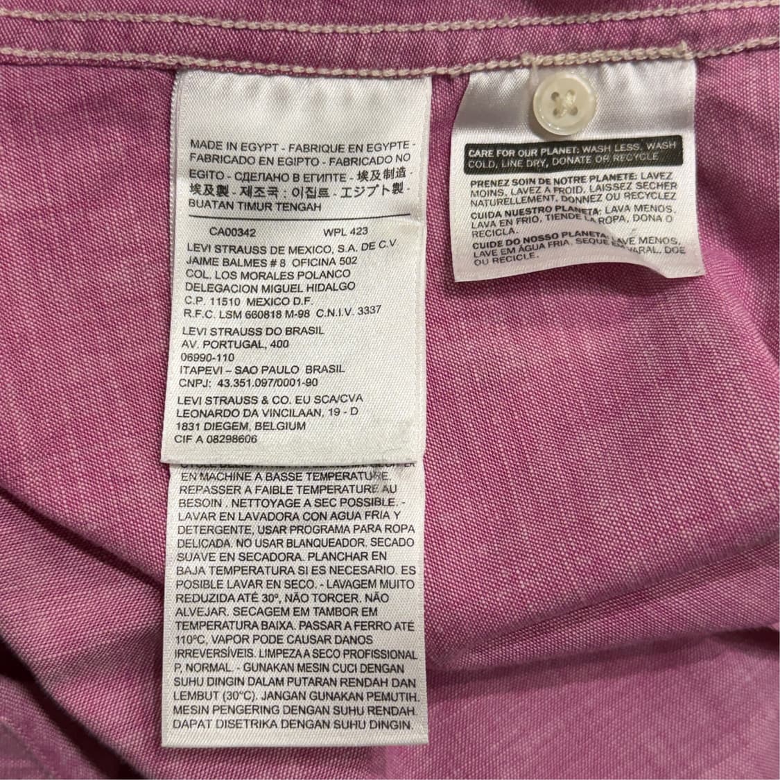 [M] 리바이스 웨스턴셔츠 핑크 상품이미지7