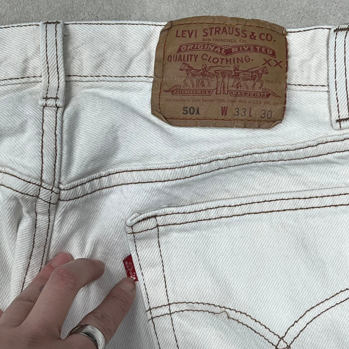 usa 리바이스 501 화이트 데님 s08912 상품이미지7