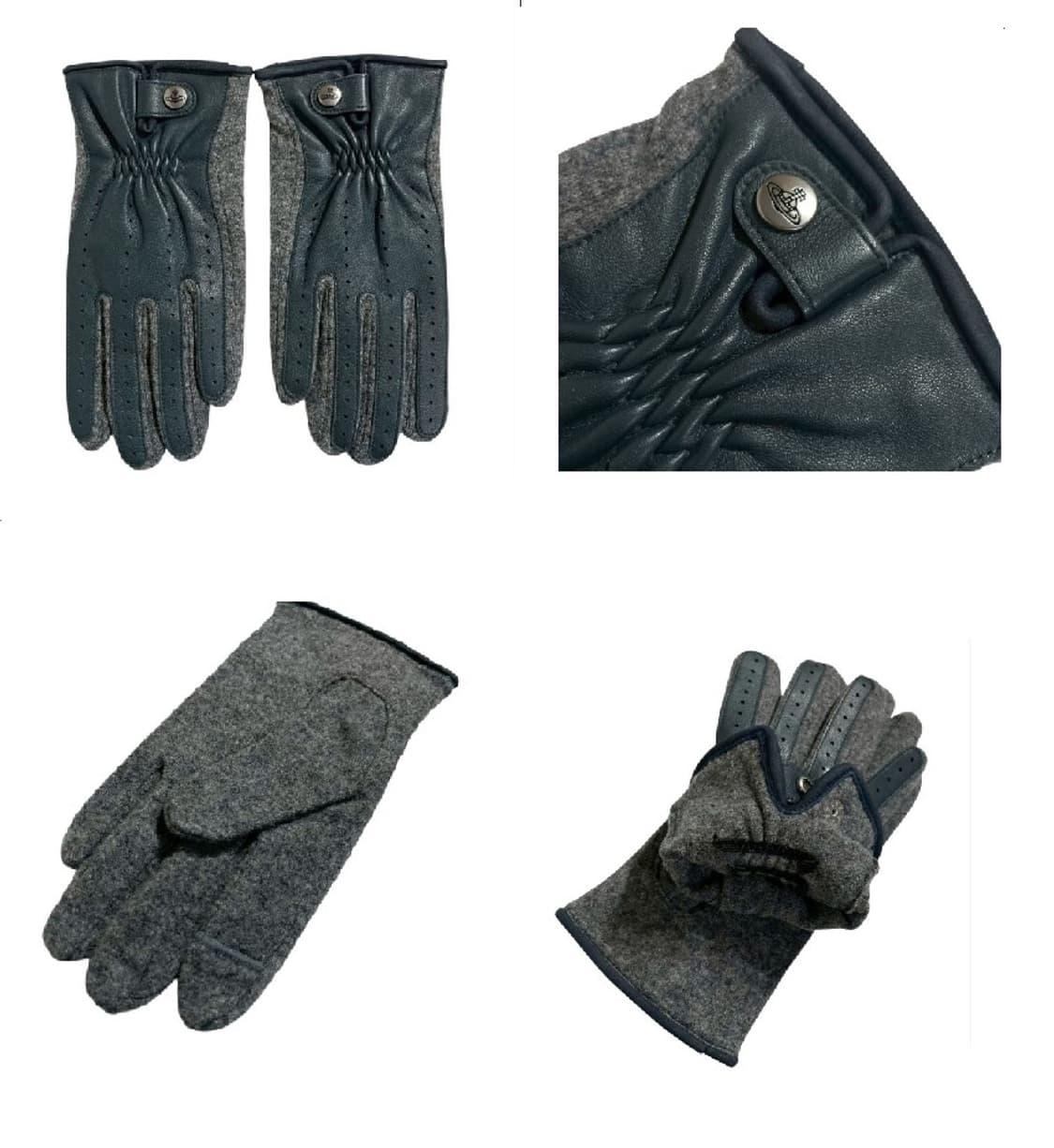 비비안 웨스트우드 아웃핑거 콤비 장갑 그레이 (새상품) 상품이미지2