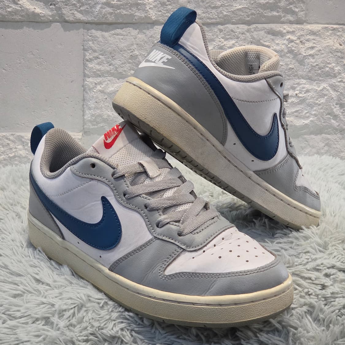 7q-27:나이키 코트 버로우 로우 화이트/그레이 블루 (24cm) 상품이미지4