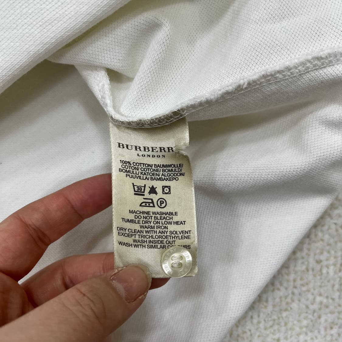 XL 버버리 노바체크 반팔 카라티 0313M 상품이미지3