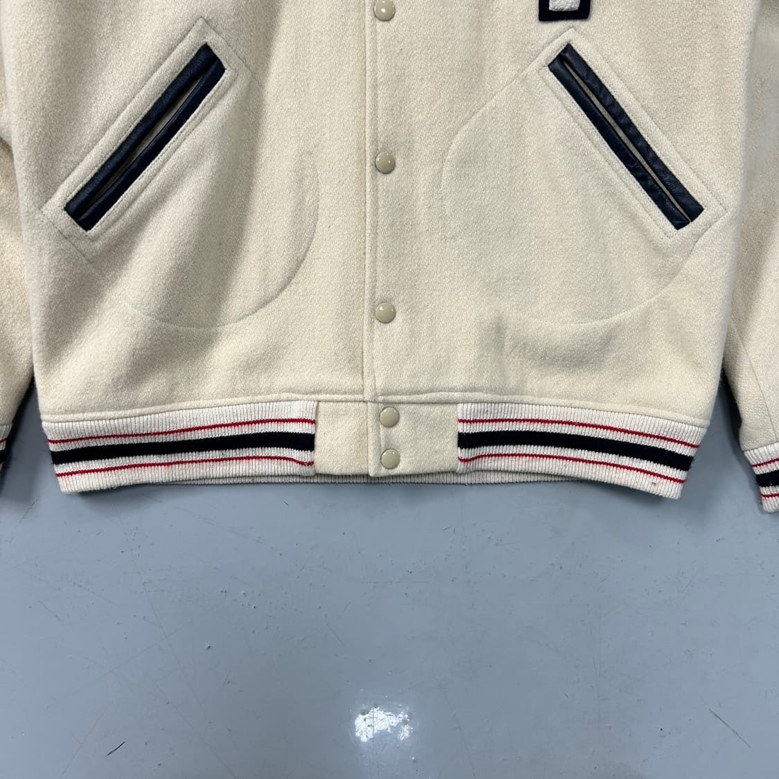 03AW 슈프림 울 레더 바시티 자켓  상품이미지4