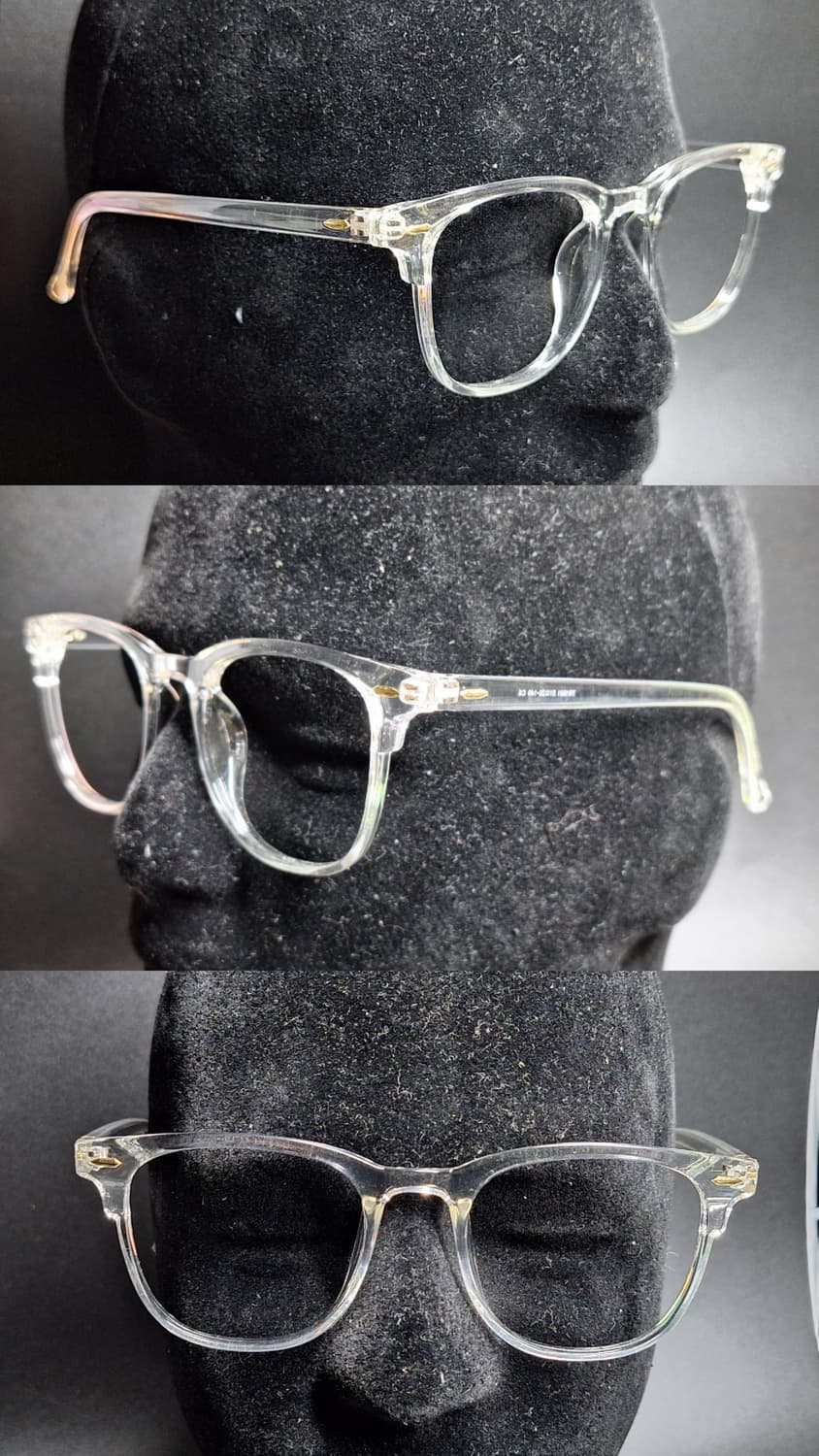TR1801 골드 리벳 투명 클리어 안경테 51mm 일본 수입 패션 상품이미지9