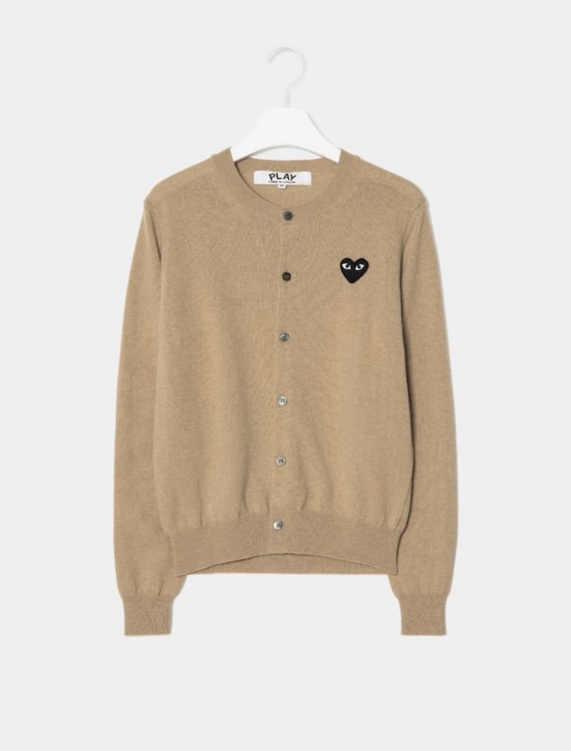 [s] 꼼데가르송 블랙 하트 와펜 가디건 베이지 여성용 상품이미지1