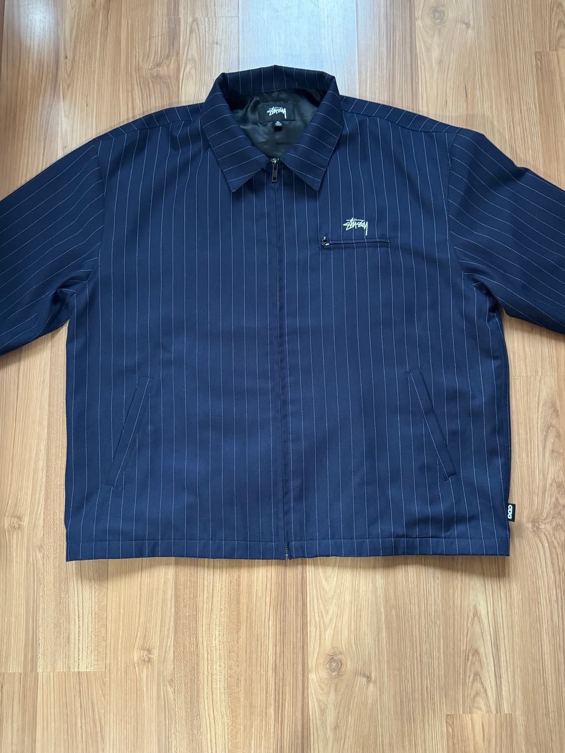 꼼데가르송 스투시 핀 스트라이프 빙 재킷 xl 상품이미지1