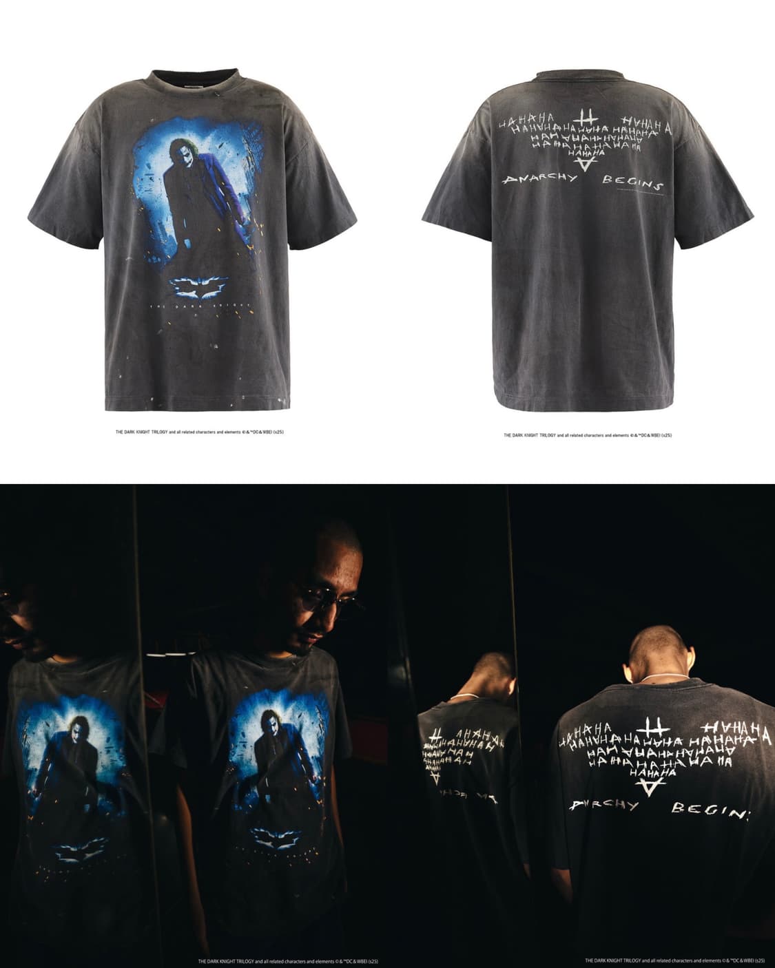 [2XL] 세인트 미카엘 마이클 반팔 티셔츠 다크나이트 조커 블랙 XXL 상품이미지1