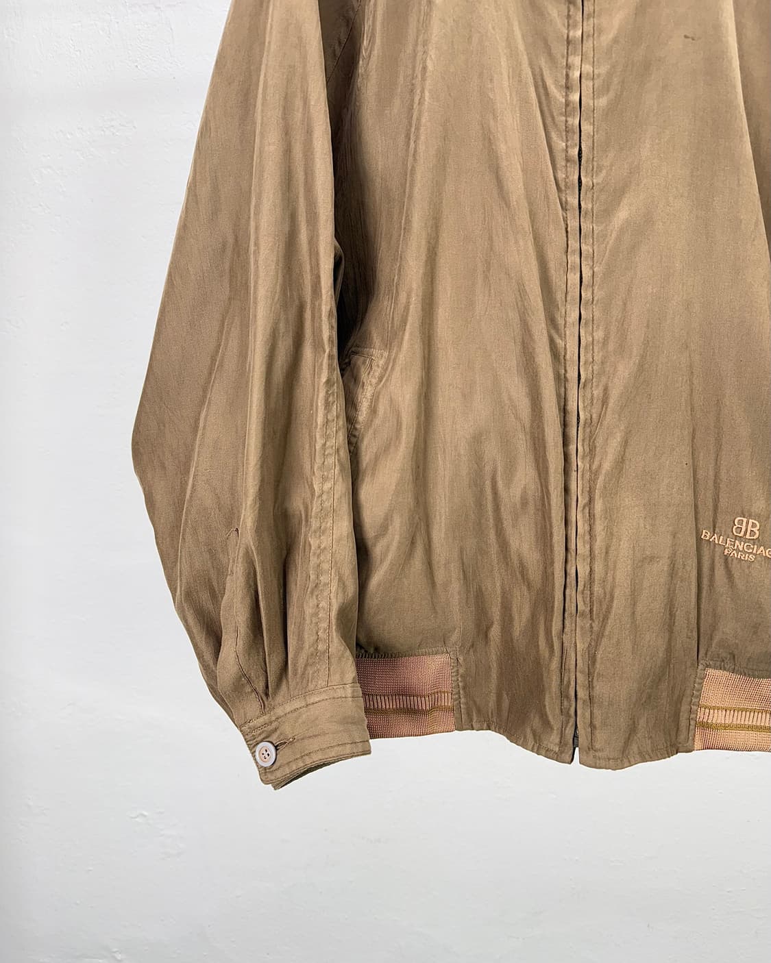 발렌시아가 카멜 타프타 실키 블루종 자켓 상품이미지4