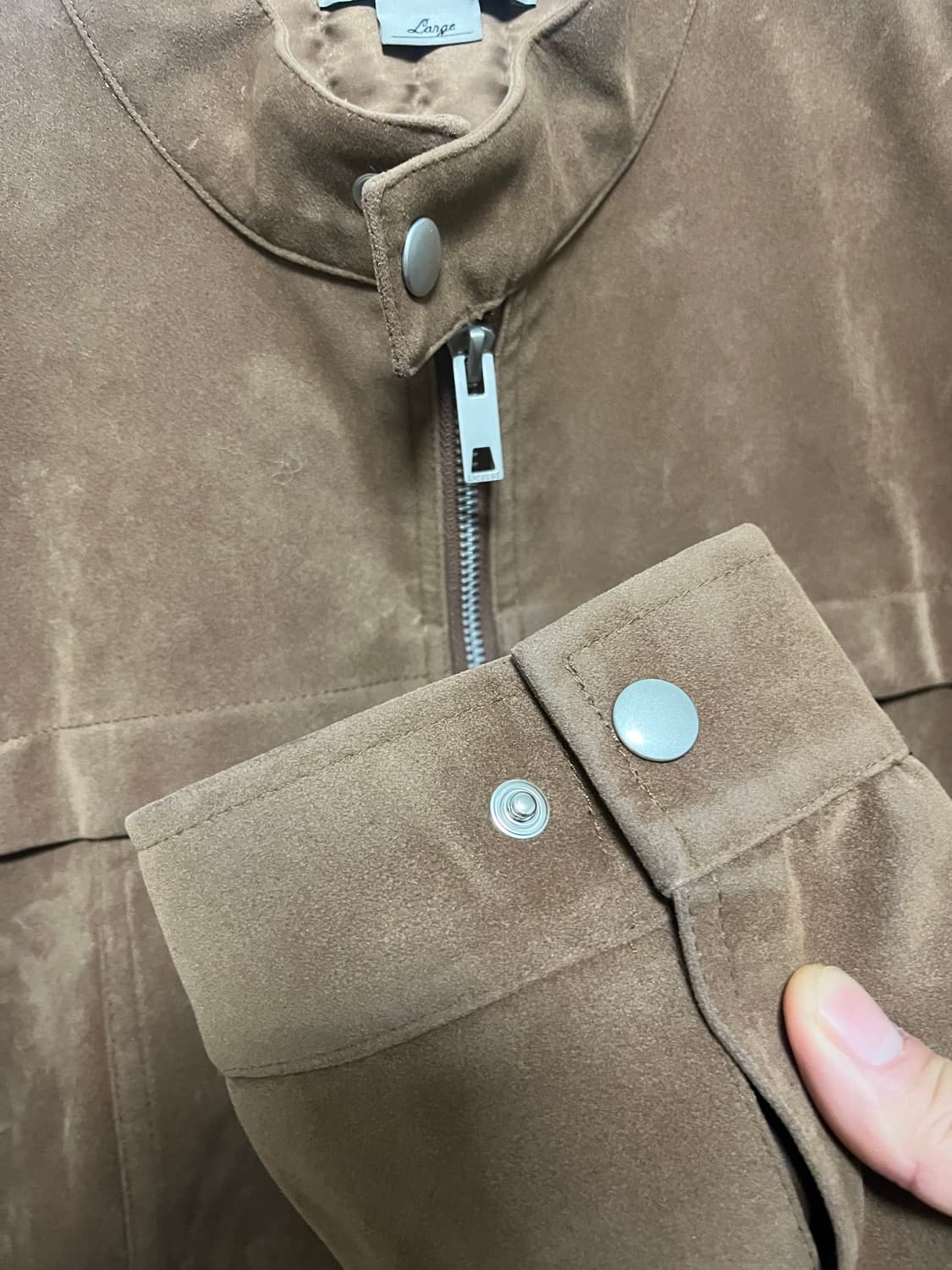 LAFUDGE 스웨이드 블루종 자켓 브라운 상품이미지3