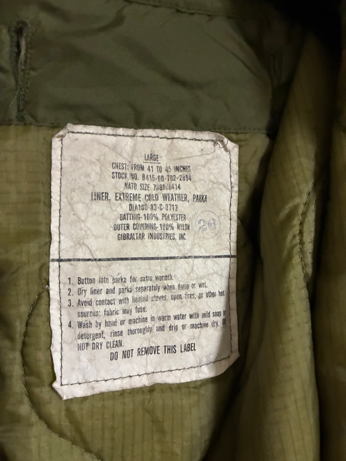 m65필드자켓 L사이즈 (내피,후드 포함) 상품이미지2