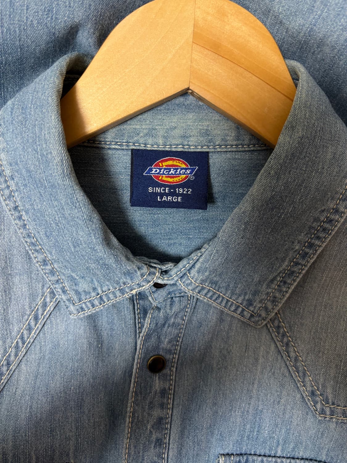  디키즈 Dickies 연청 데님셔츠 L 상품이미지4
