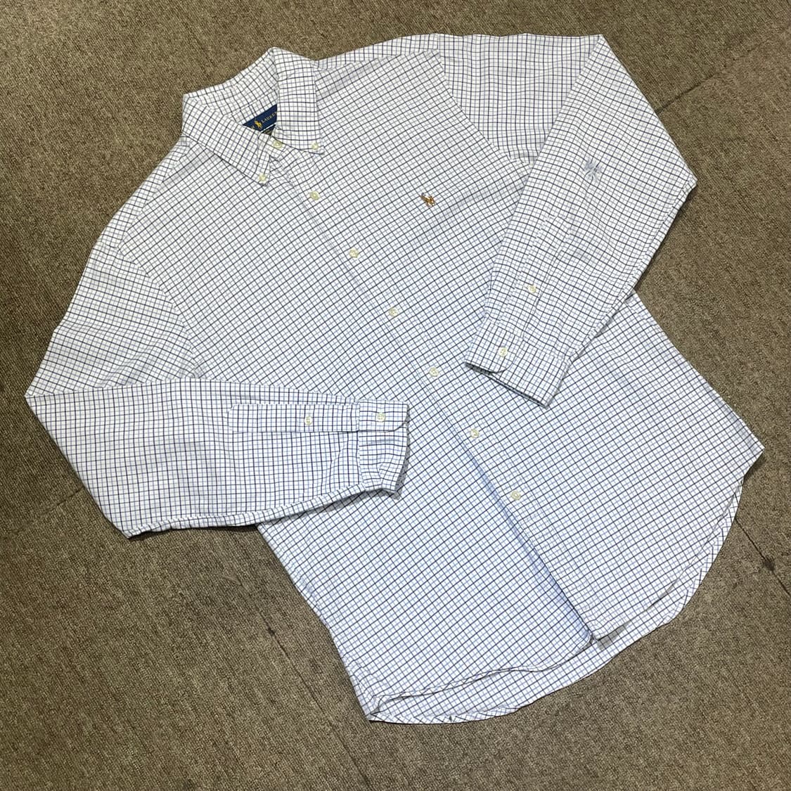 (L) POLO 폴로 랄프로렌 체크 셔츠 슬림 핏 상품이미지1