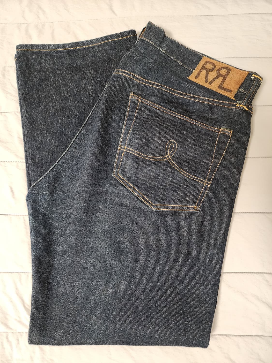 (34)더블알엘(rrl) 원스워시 스트레이트핏 셀비지 데님 상품이미지1