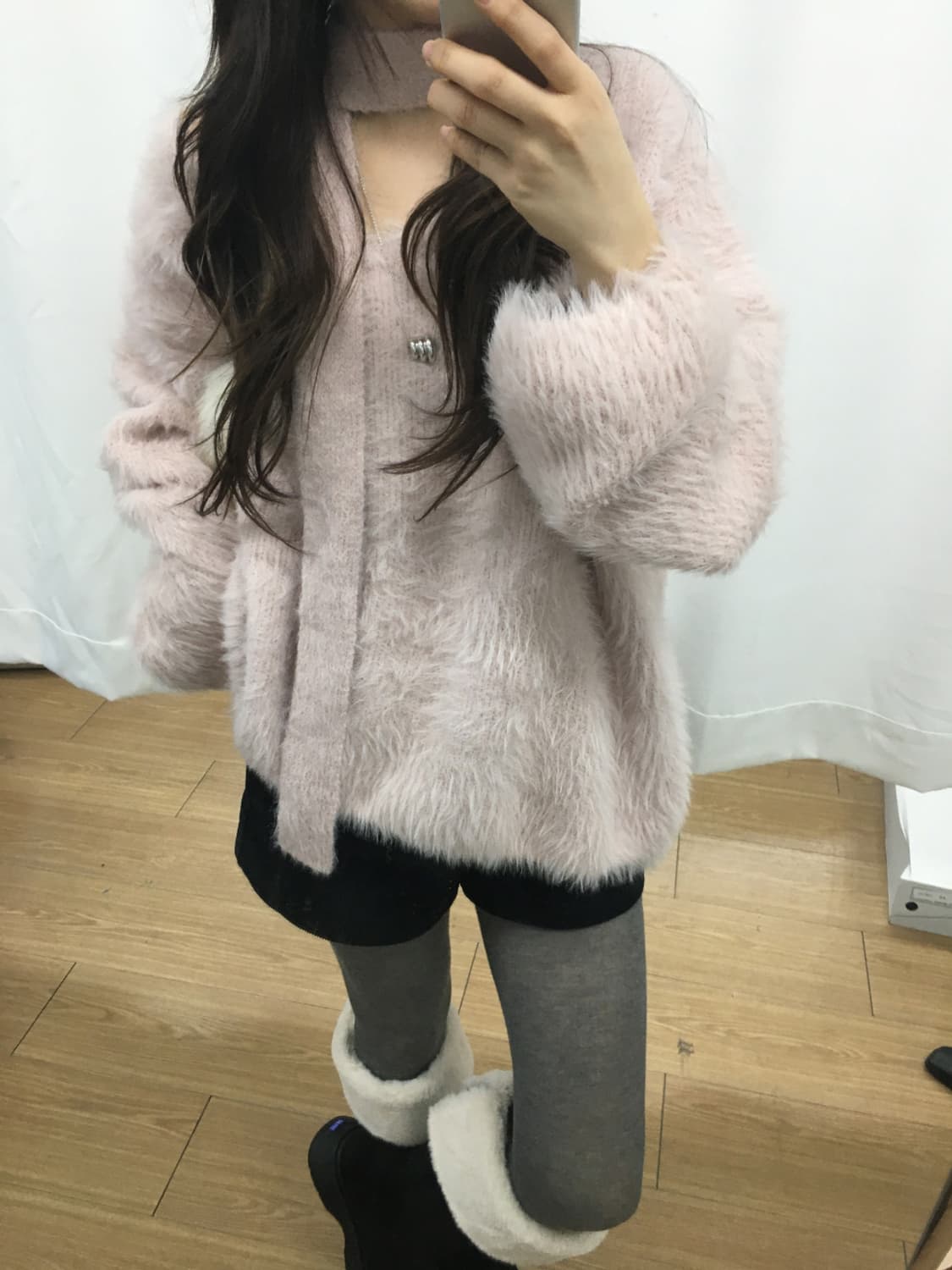 아워캐비넷 cats muffler knit (pink) 상품이미지1