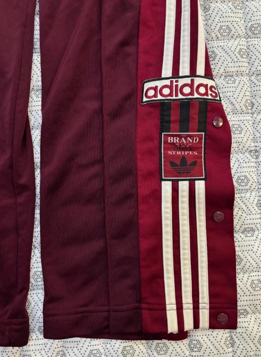 아디다스 버건디 배기 트랙 팬츠 XS 상품이미지4