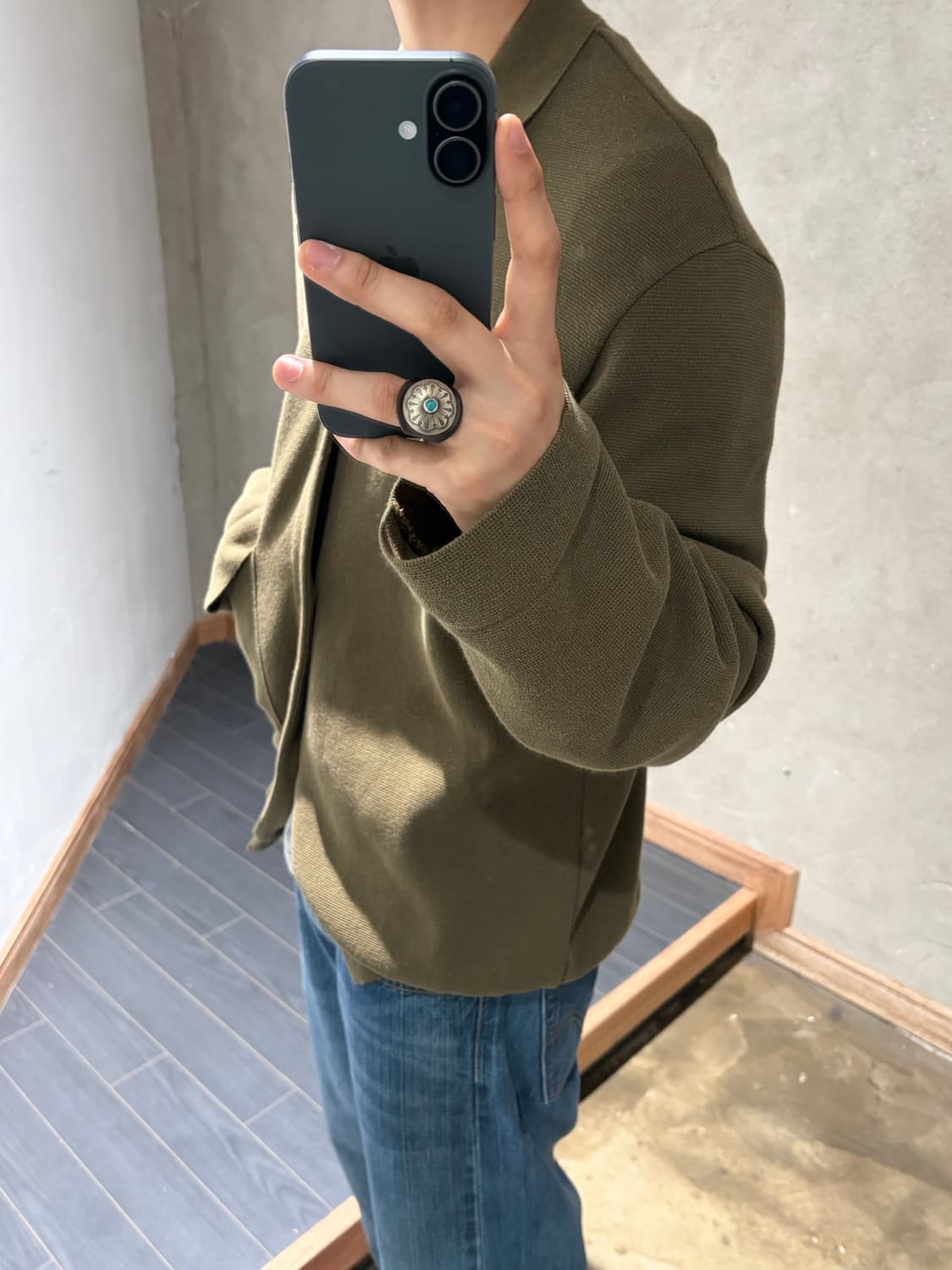 스틸바이핸드 버튼 카라 가디건 상품이미지2