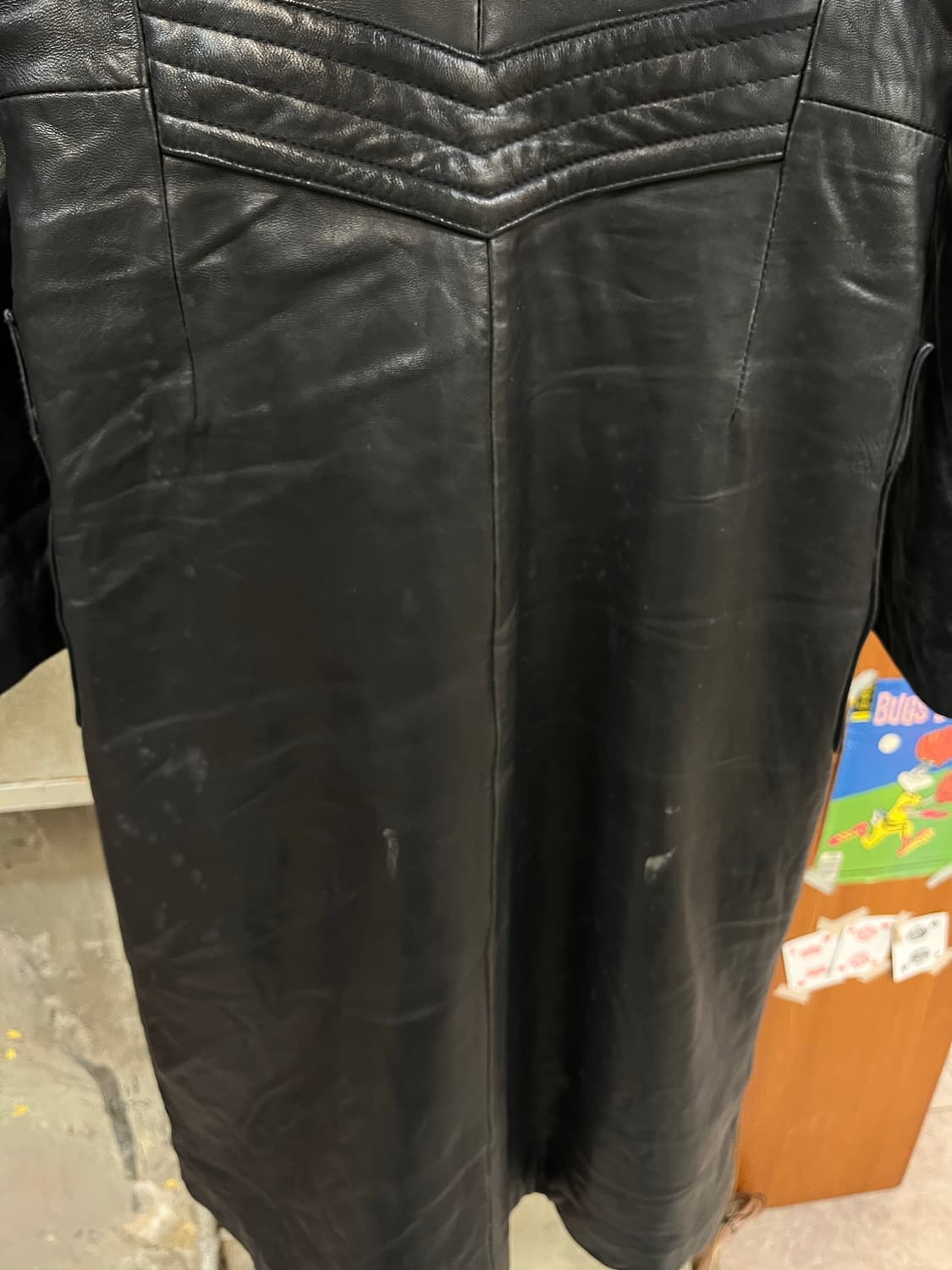 빈티지 양가죽 레더 롱코트 블랙 #csz2636 상품이미지9