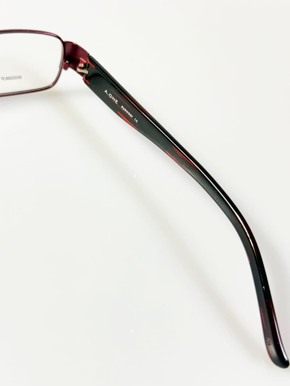A.ONE 슬림 스퀘어 버건디 메탈 빈티지 안경 상품이미지6
