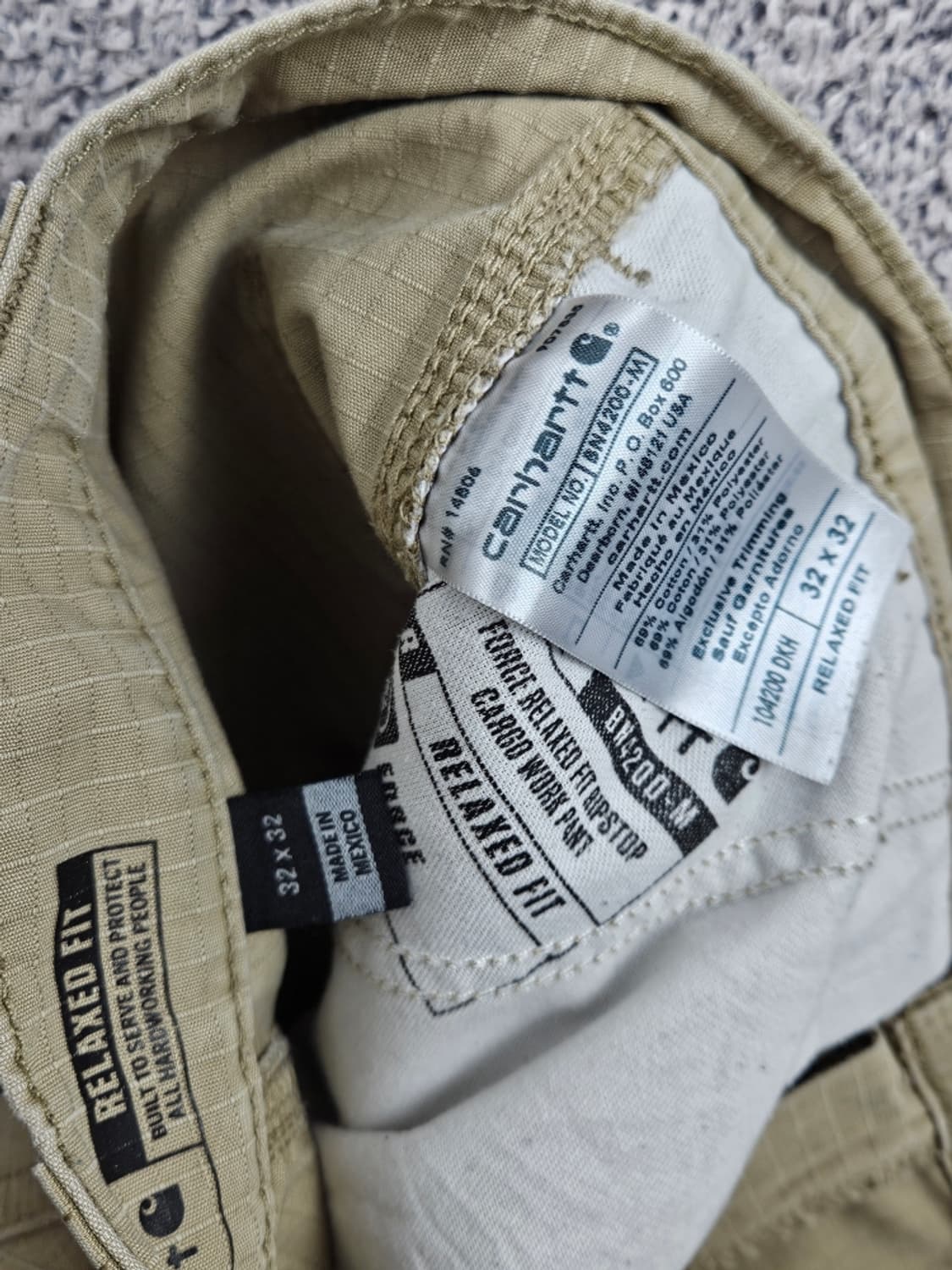 칼하트 립스탑 카고 포켓 워크 팬츠 ( 32X32 ) / 11565 상품이미지7