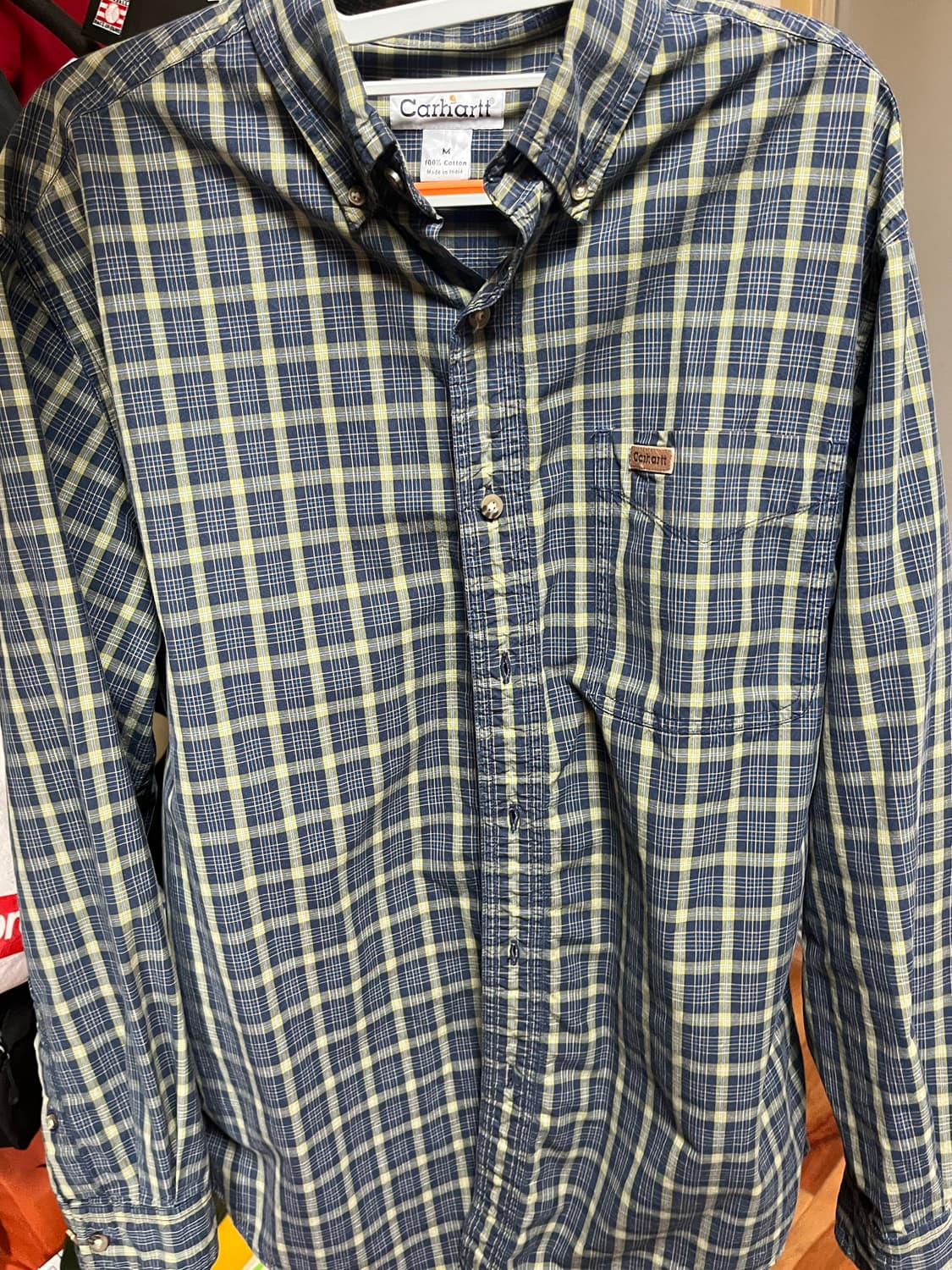 칼하트 빈티지 체크 셔츠 M 상품이미지1