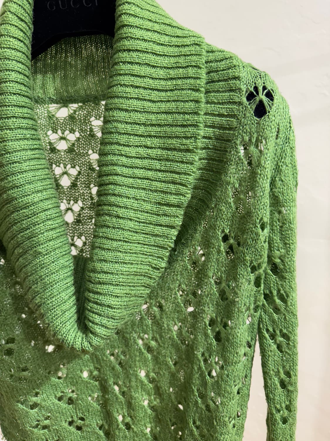 JP) Green lace knit 상품이미지1