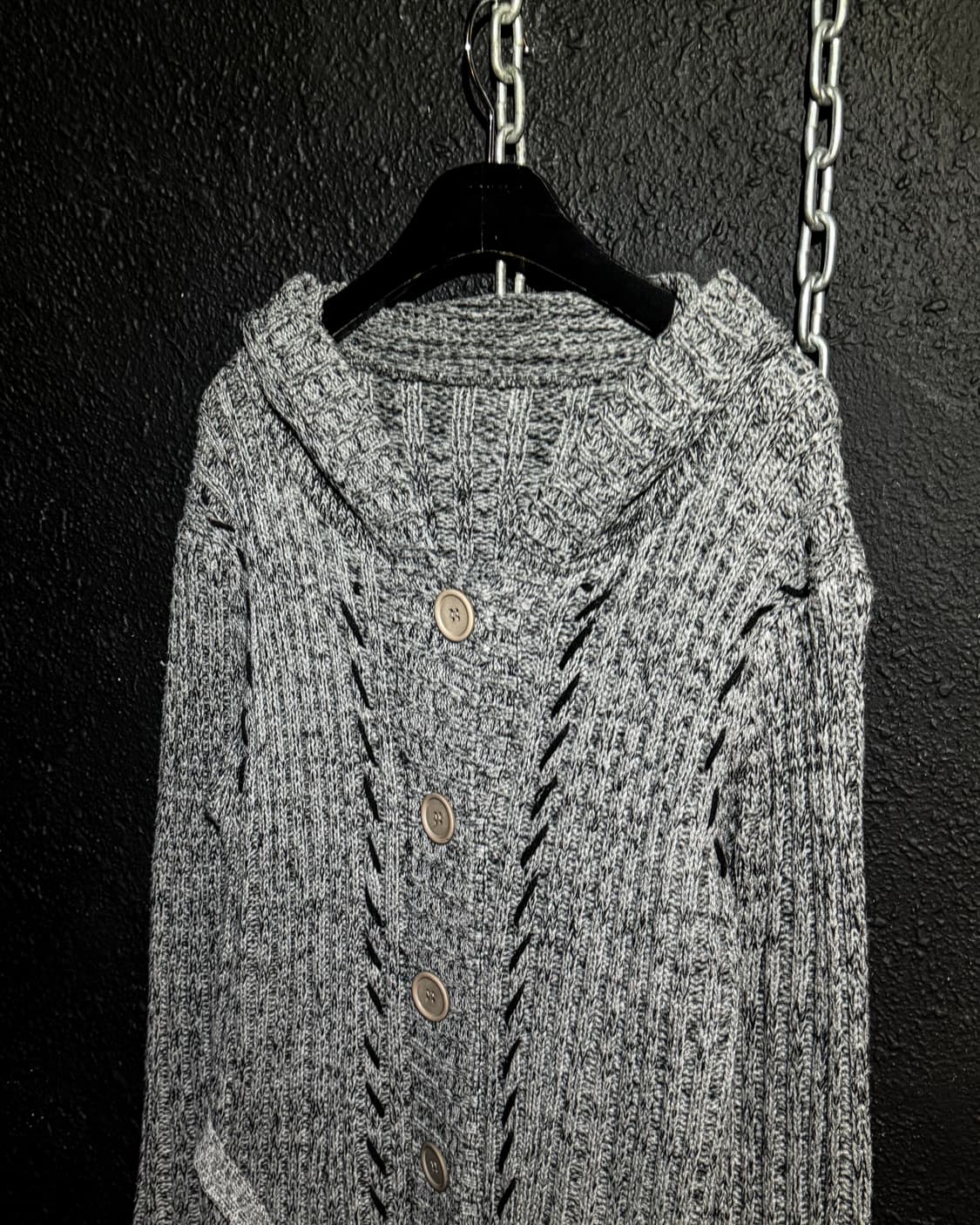 Cable Knit Belted Hoodie Cardigan 상품이미지2