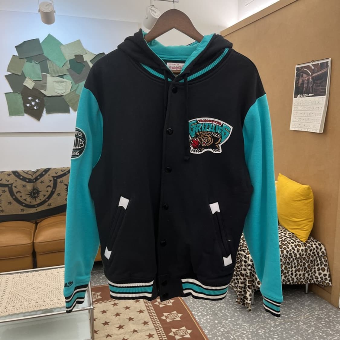 미첼엔네스 NBA 희귀 레트로 벤쿠버 그리즐리 바시티자켓 L C09983 상품이미지3